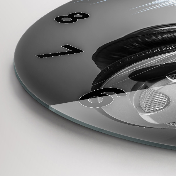 Horloge ronde Microphone et casque