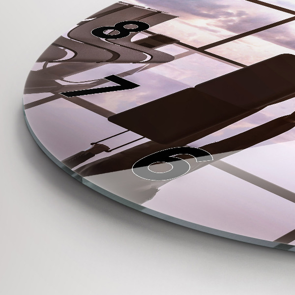 Horloge ronde 'Homme à l''aéroport'