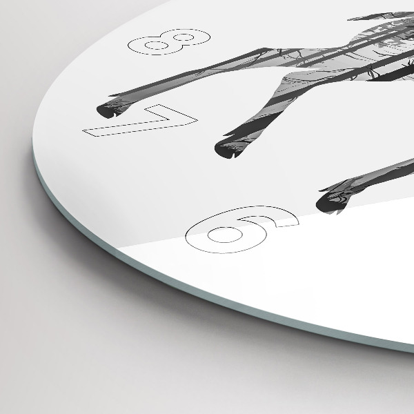 Horloge ronde 'Silhouette d''un cerf Forêt'