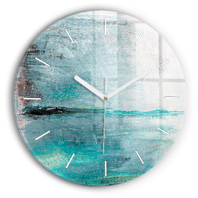Horloge ronde 'Texture d''huile abstraite'