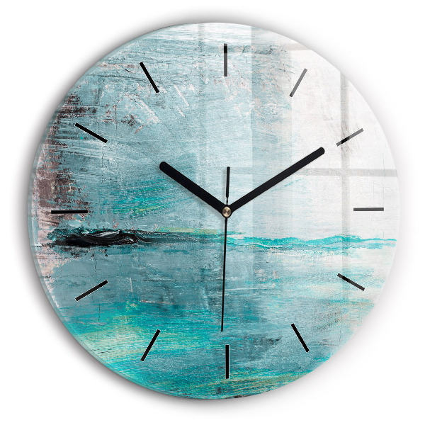 Horloge ronde 'Texture d''huile abstraite'