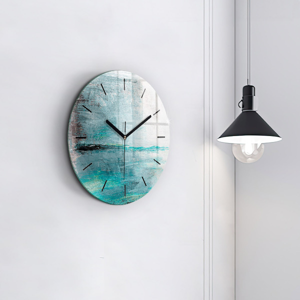 Horloge ronde 'Texture d''huile abstraite'