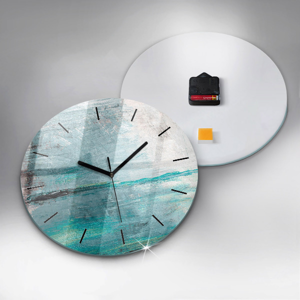 Horloge ronde 'Texture d''huile abstraite'