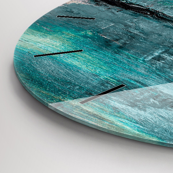 Horloge ronde 'Texture d''huile abstraite'