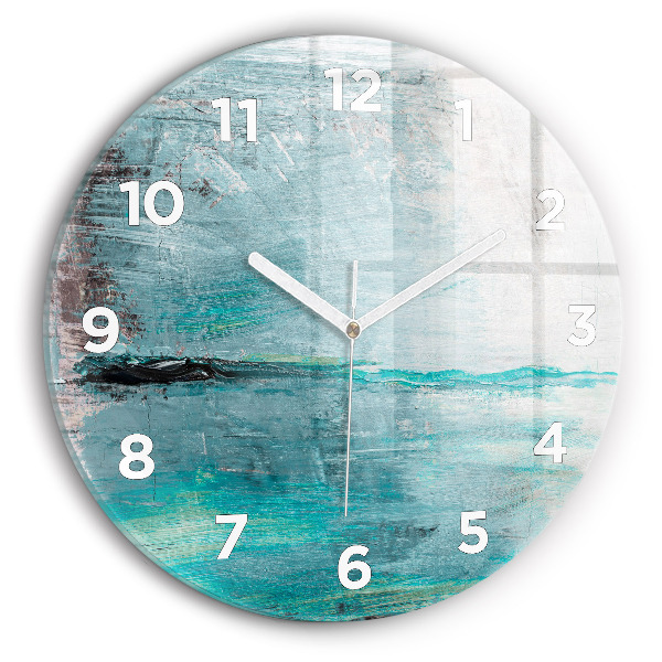 Horloge ronde 'Texture d''huile abstraite'