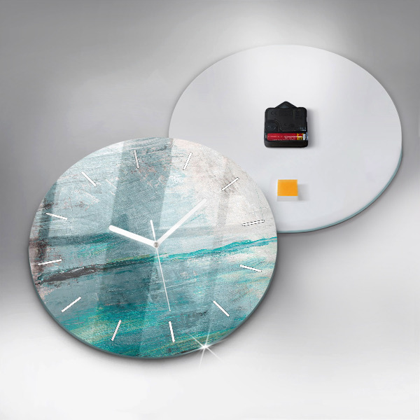 Horloge ronde 'Texture d''huile abstraite'