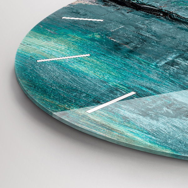 Horloge ronde 'Texture d''huile abstraite'