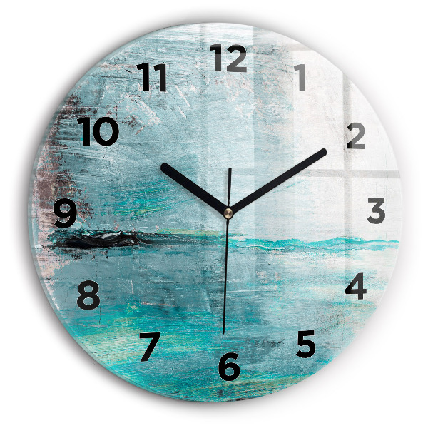 Horloge ronde 'Texture d''huile abstraite'