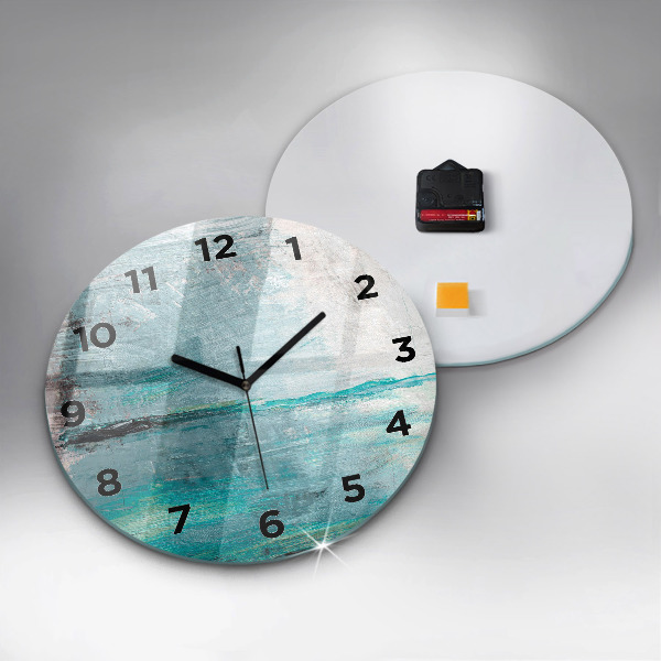 Horloge ronde 'Texture d''huile abstraite'