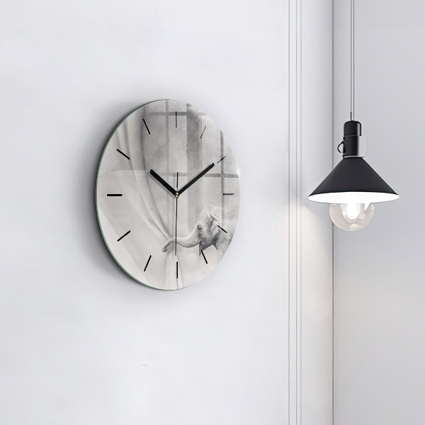 Horloge ronde Éléphant