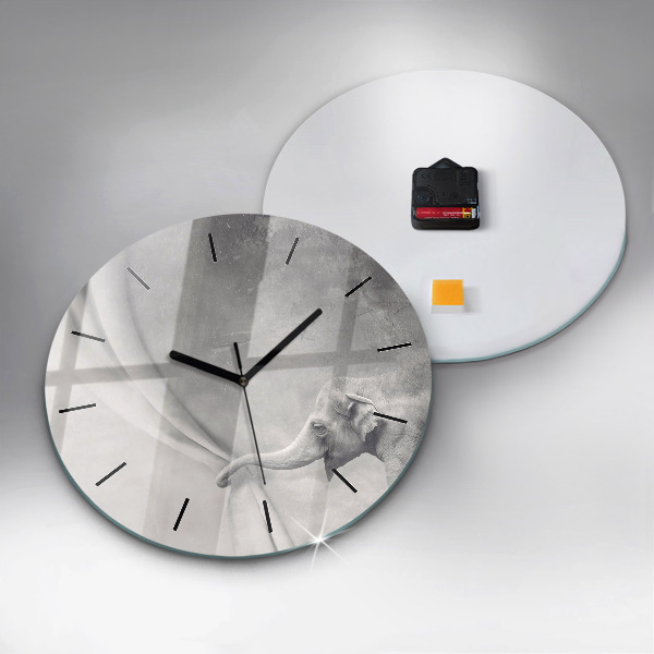 Horloge ronde Éléphant