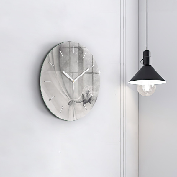 Horloge ronde Éléphant