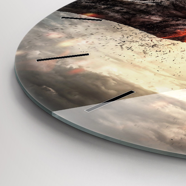 Pendule murale ronde Force et puissance des poings