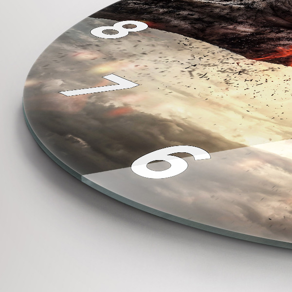 Pendule murale ronde Force et puissance des poings