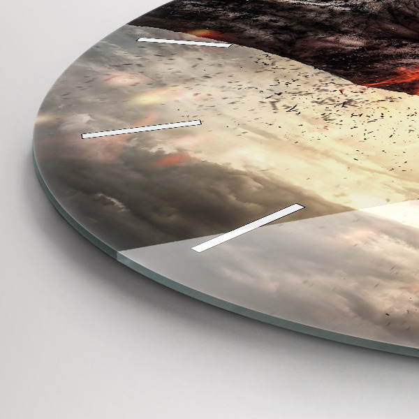 Pendule murale ronde Force et puissance des poings