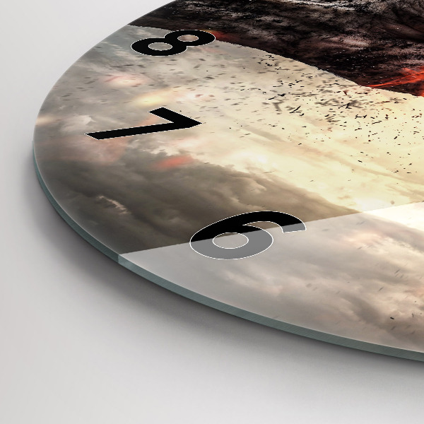 Pendule murale ronde Force et puissance des poings