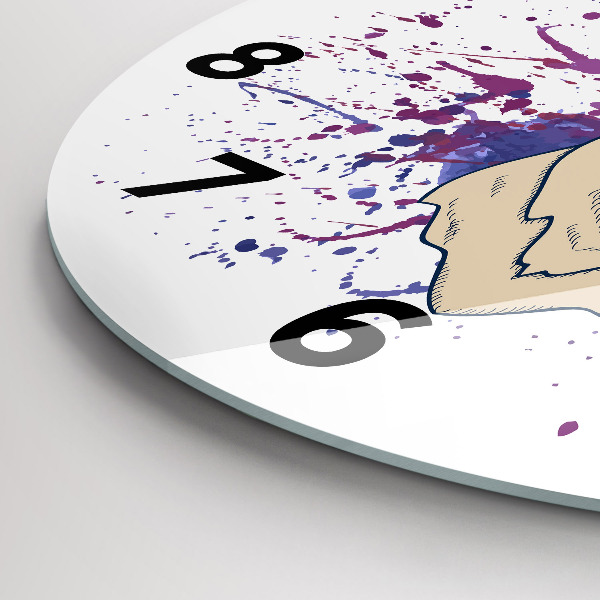 Pendule murale ronde Illustration vectorielle de cerf