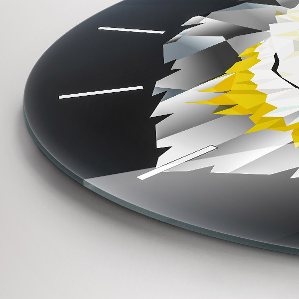 Pendule murale ronde Tête de loup