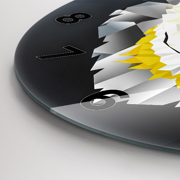 Pendule murale ronde Tête de loup