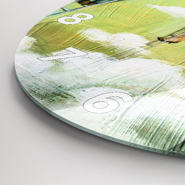 Pendule murale ronde Des gens sur des échelles