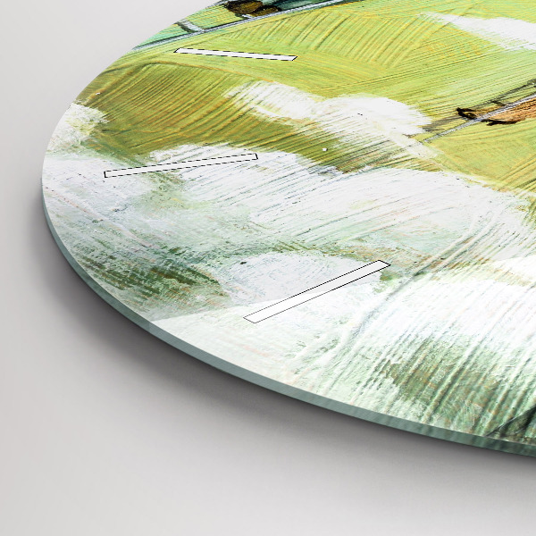 Pendule murale ronde Des gens sur des échelles