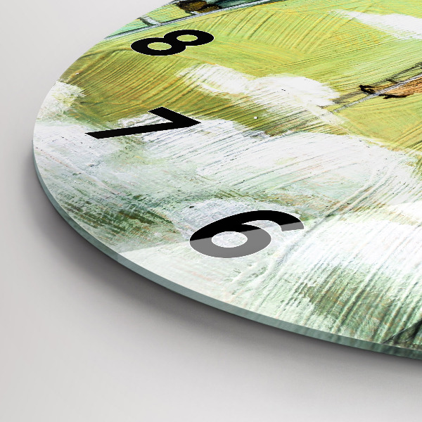 Pendule murale ronde Des gens sur des échelles