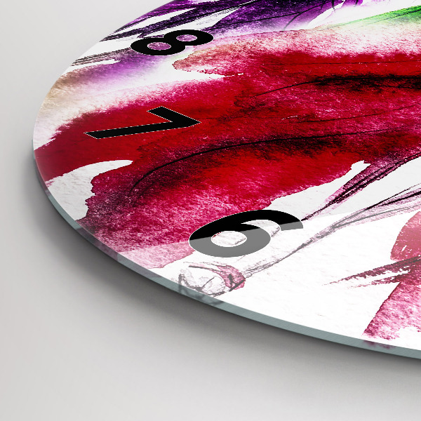 Pendule murale ronde Femmes en robes colorées