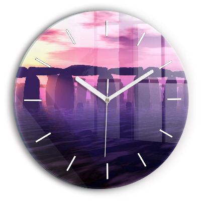 Horloge ronde Coucher de soleil à Stonehenge