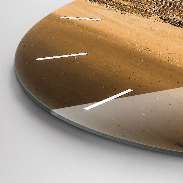 Horloge ronde Pyramides et coucher de soleil