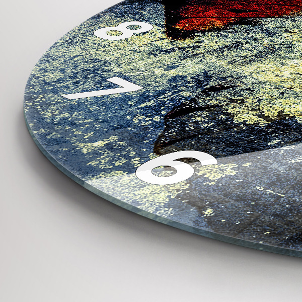 Pendule murale ronde Papillon style vintage