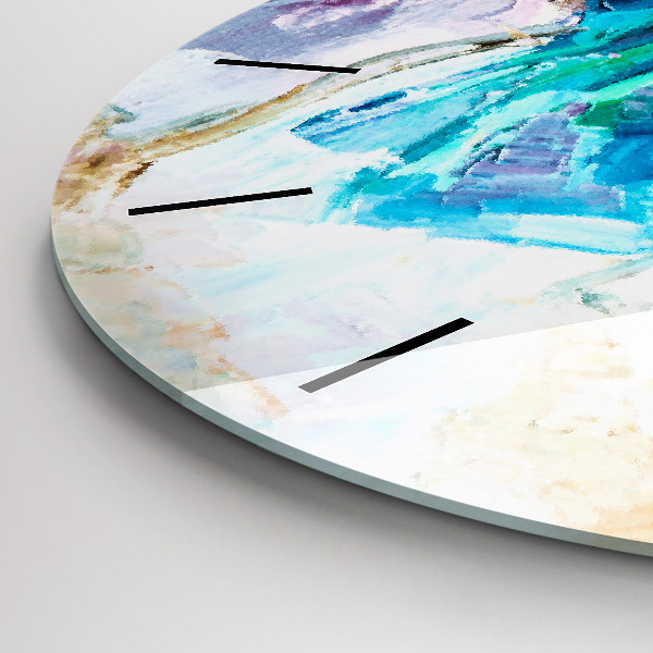 Pendule murale ronde Préparation de la ballerine