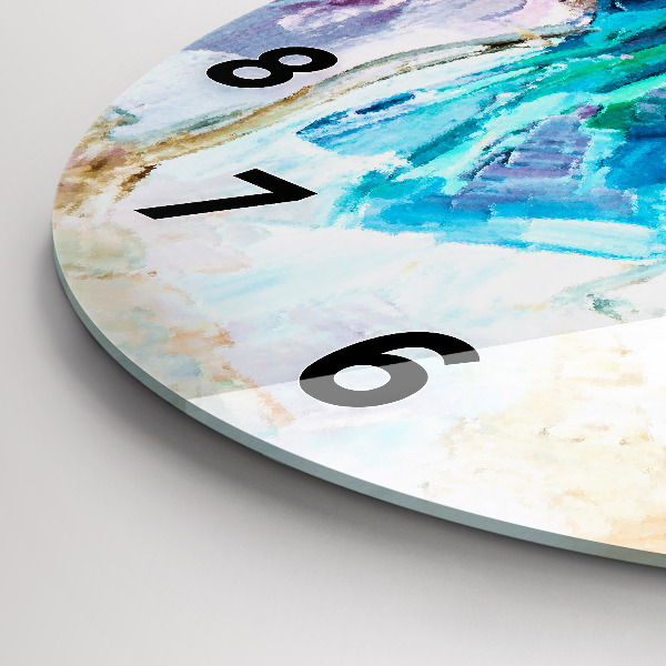 Pendule murale ronde Préparation de la ballerine