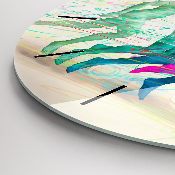 Pendule murale ronde Des gens colorés