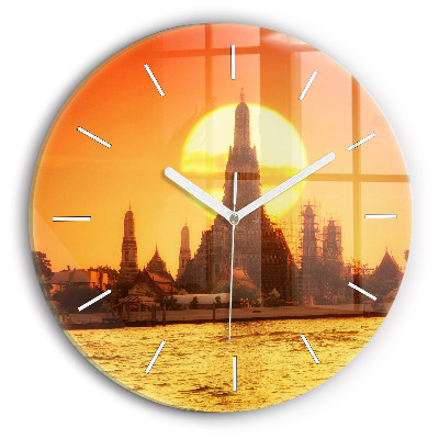 Pendule murale ronde Wat Arun, Bangkok, Thaïlande