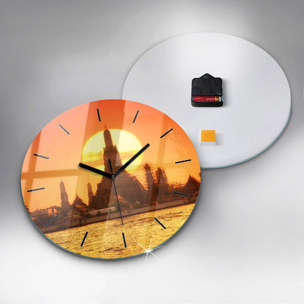 Pendule murale ronde Wat Arun, Bangkok, Thaïlande