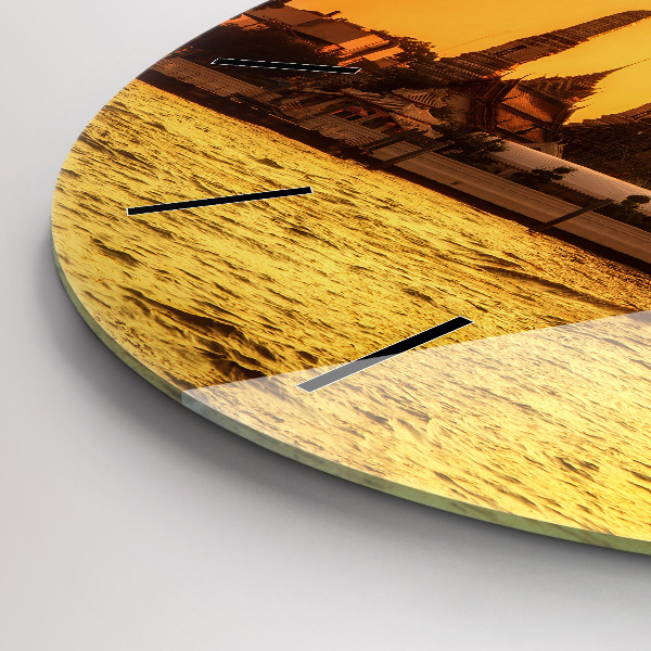 Pendule murale ronde Wat Arun, Bangkok, Thaïlande