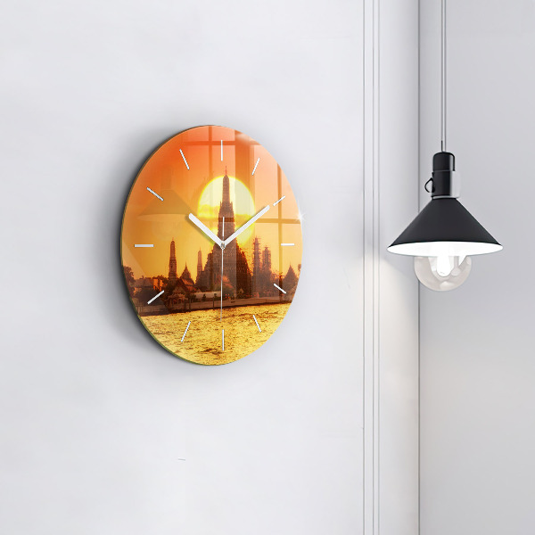 Pendule murale ronde Wat Arun, Bangkok, Thaïlande