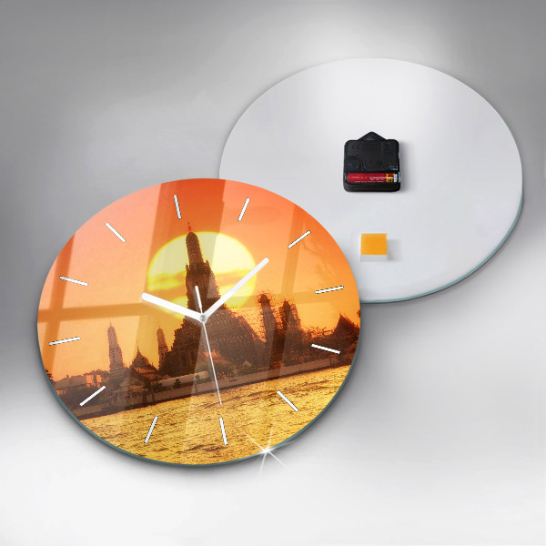 Pendule murale ronde Wat Arun, Bangkok, Thaïlande