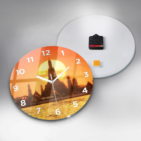 Pendule murale ronde Wat Arun, Bangkok, Thaïlande