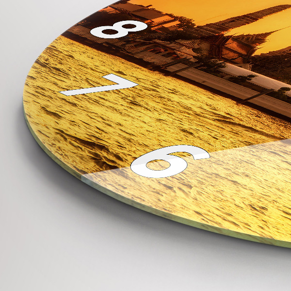 Pendule murale ronde Wat Arun, Bangkok, Thaïlande