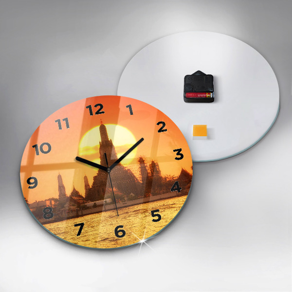 Pendule murale ronde Wat Arun, Bangkok, Thaïlande