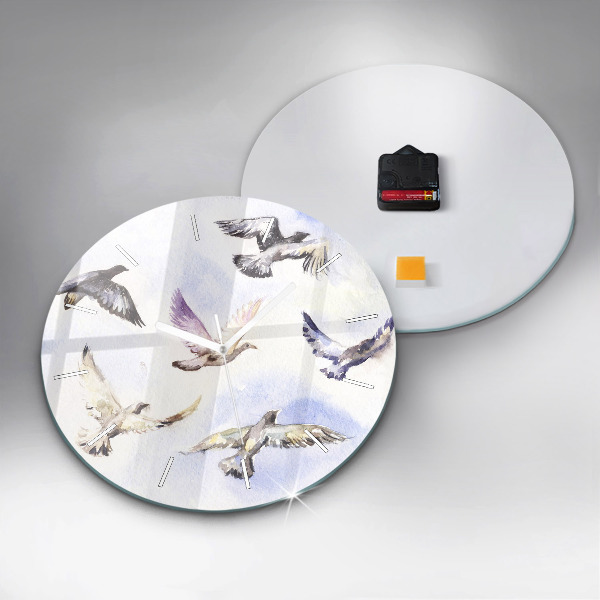 Pendule murale ronde Oiseaux en vol
