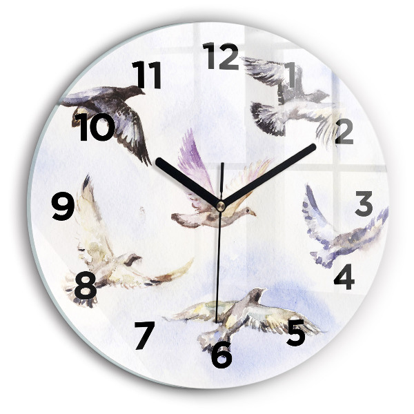 Pendule murale ronde Oiseaux en vol