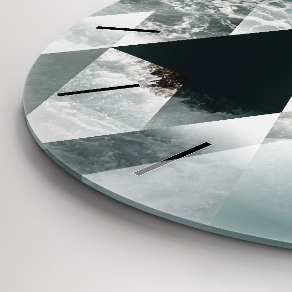 Pendule murale ronde Vagues de la mer abstraites