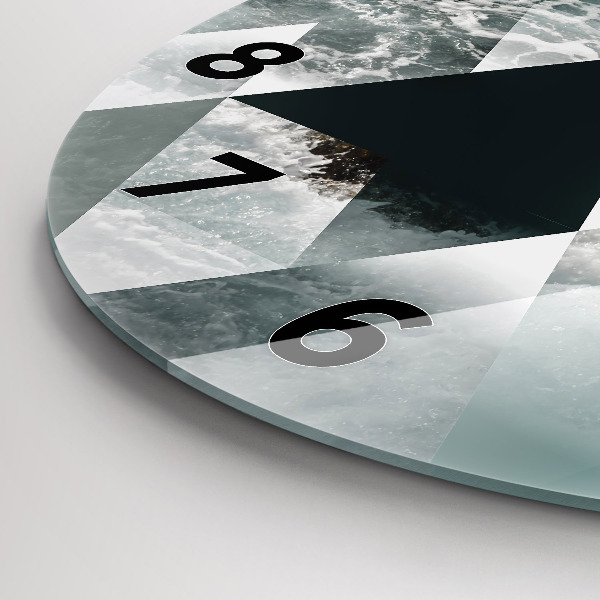 Pendule murale ronde Vagues de la mer abstraites