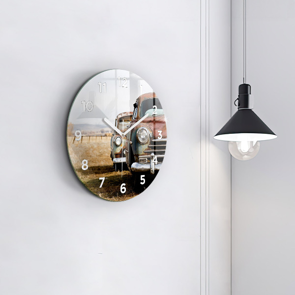 Horloge ronde Vieilles voitures