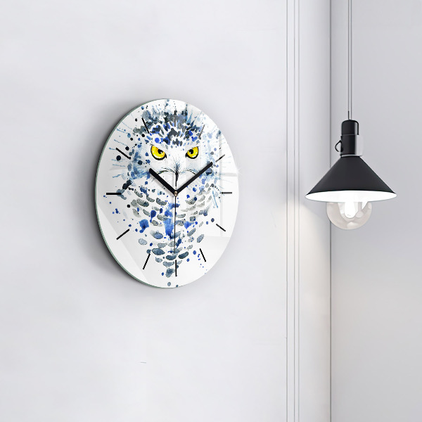 Pendule murale ronde Regard de hibou
