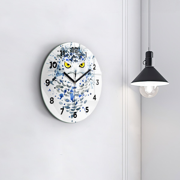 Pendule murale ronde Regard de hibou