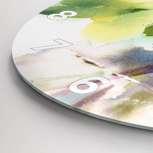 Pendule murale ronde Aquarelle de roses dans un vase