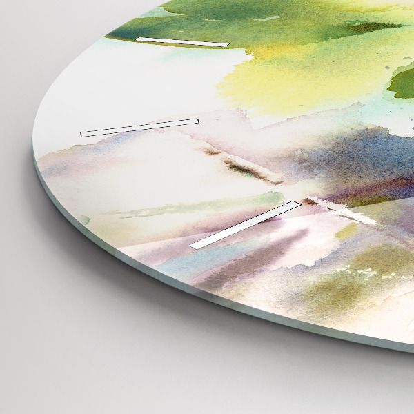 Pendule murale ronde Aquarelle de roses dans un vase